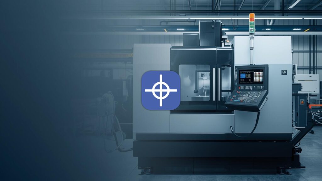 After sales service for CNC controller shown on modern industrial CNC machine with control panel in factory environment