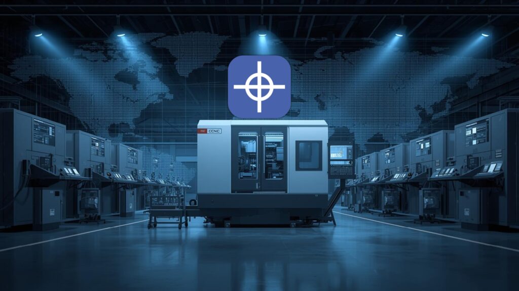 Global marketing strategy showing CNC control system in industrial automation environment with scalable worldwide deployment