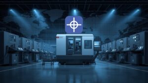 Global marketing strategy showing CNC control system in industrial automation environment with scalable worldwide deployment