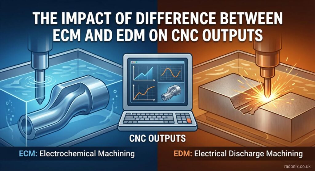 The Impact of Difference Between ECM and EDM on CNC Outputs