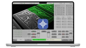 CAD/CAM software interface showing 3D model, CAM toolpaths & CNC execution parameters in an integrated manufacturing workflow