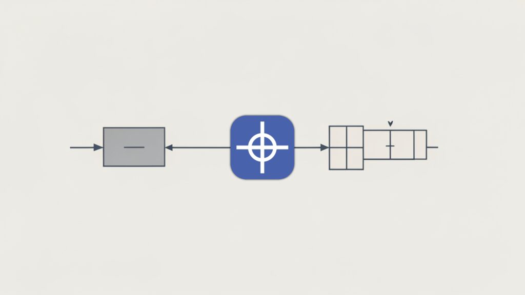 Open-loop control diagram illustrating signal flow concept used in open-source CNC control systems without feedback paths