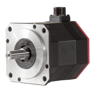 Servo Motor in CNC with integrated encoder and industrial housing for precision axis control in machining systems