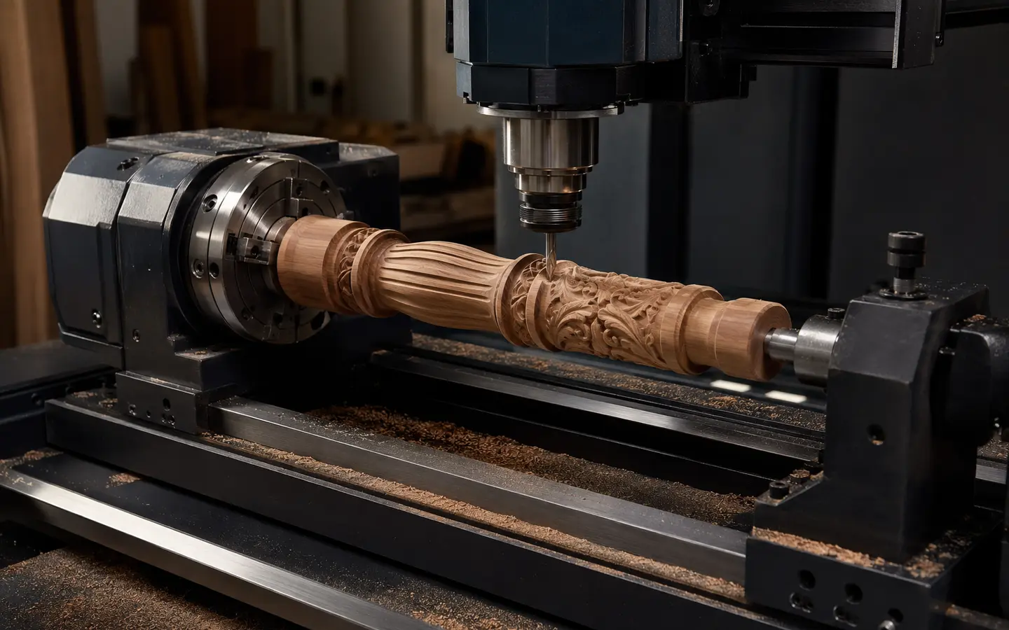 4-Axis Rotary Carving CNC application