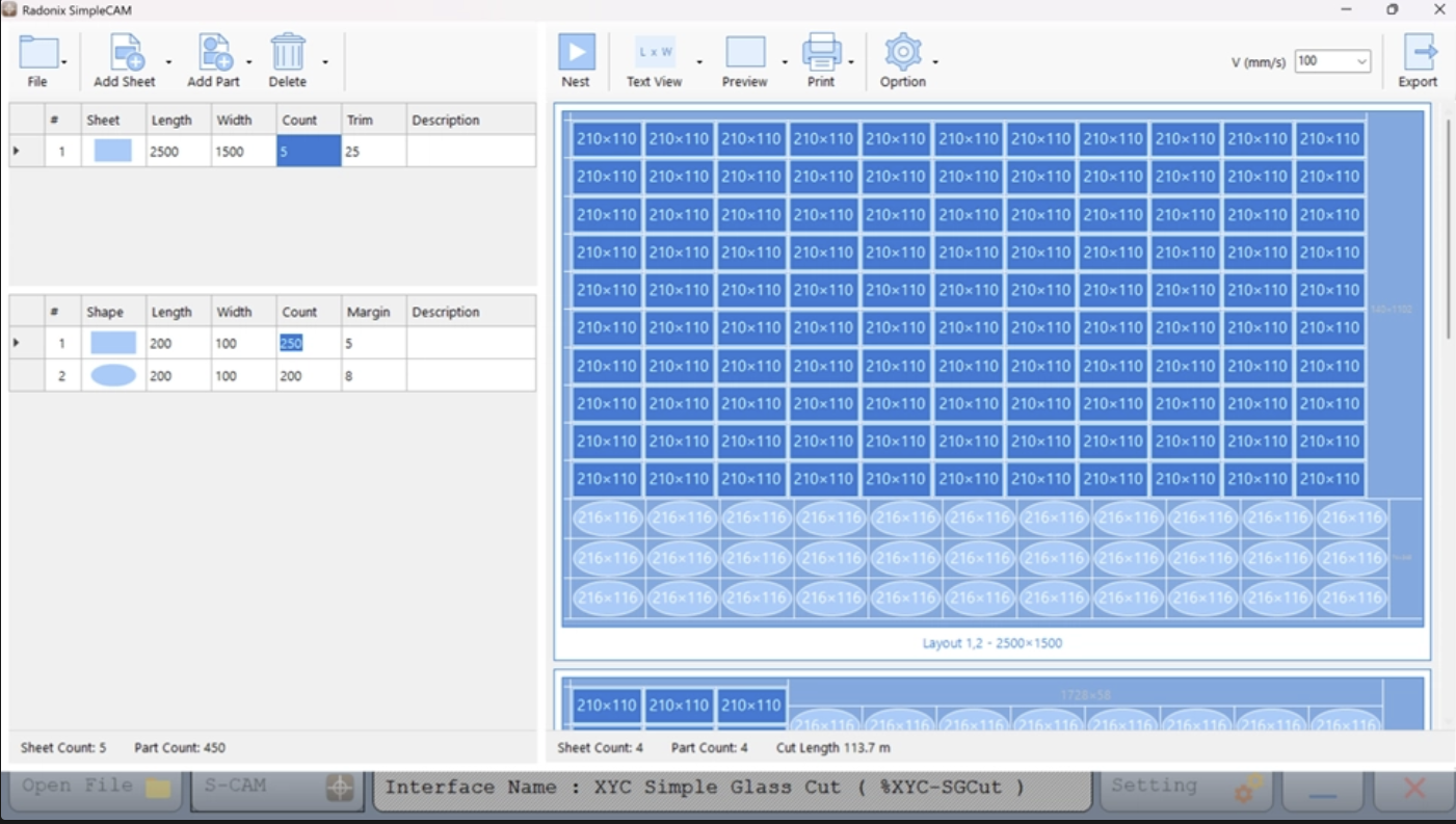 Glass CAD/CAM & Nesting CNC application